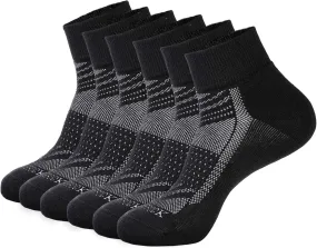 1SOCK2SOCK 6 Pack Ankle Athletic Socks for Men & Women Cotton- Crew Socks- Low Cut- Quarter Cushion Running Socks