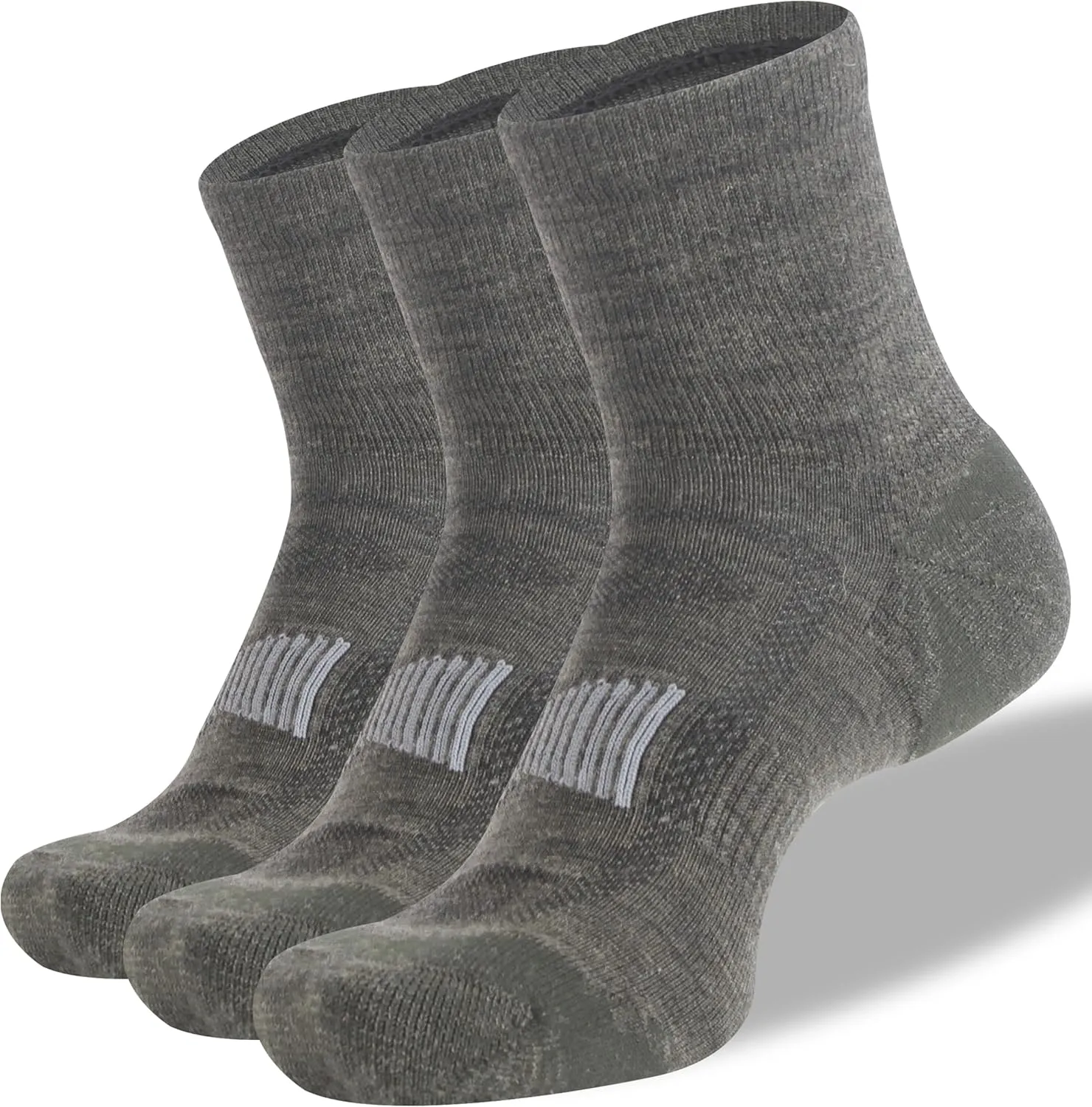 90% Merino Wool Socks for Men Athletic Ankle Socks for Women with Arch Support Breathable Soft Wool Ankle Socks,3 Pairs
