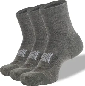 90% Merino Wool Socks for Men Athletic Ankle Socks for Women with Arch Support Breathable Soft Wool Ankle Socks,3 Pairs