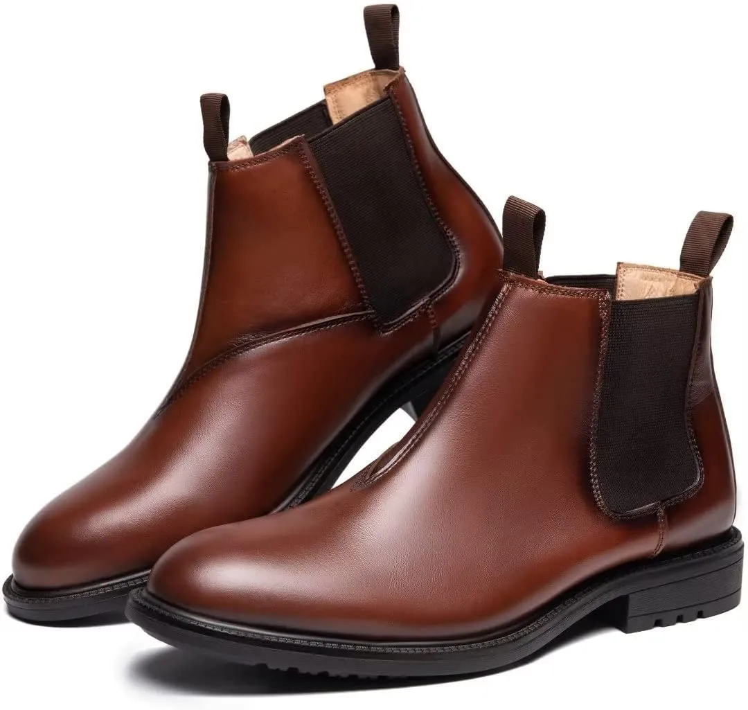 Arkbird Chelsea Ankle Boots for Men Genuine Leather Oxford Casual and Formal Dress Boot