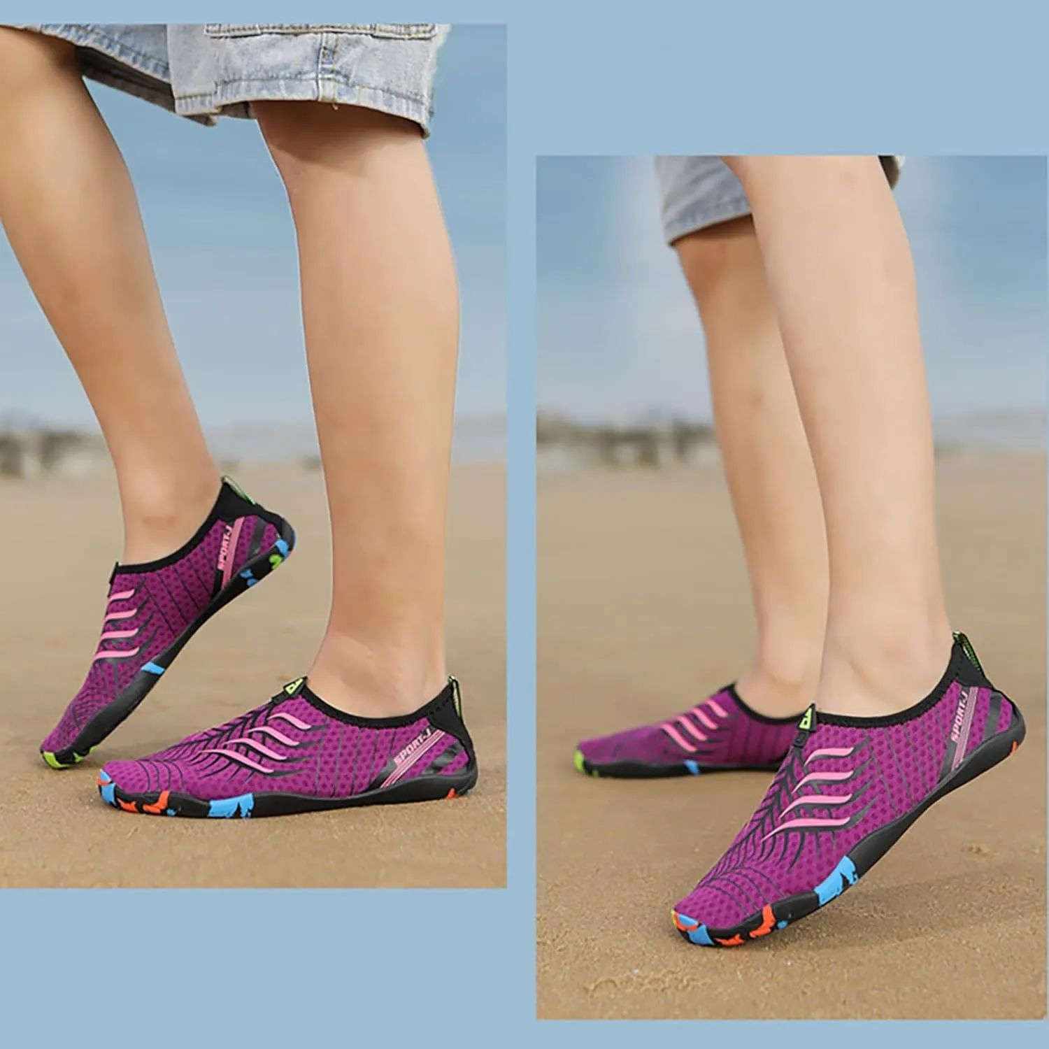 Barefoot Swim Shoes Men Women Quick Dry Aqua Water Shoes Beach Pool Surf Hiking Kayaking Diving Yoga Outdoor Sport Lightweight Design