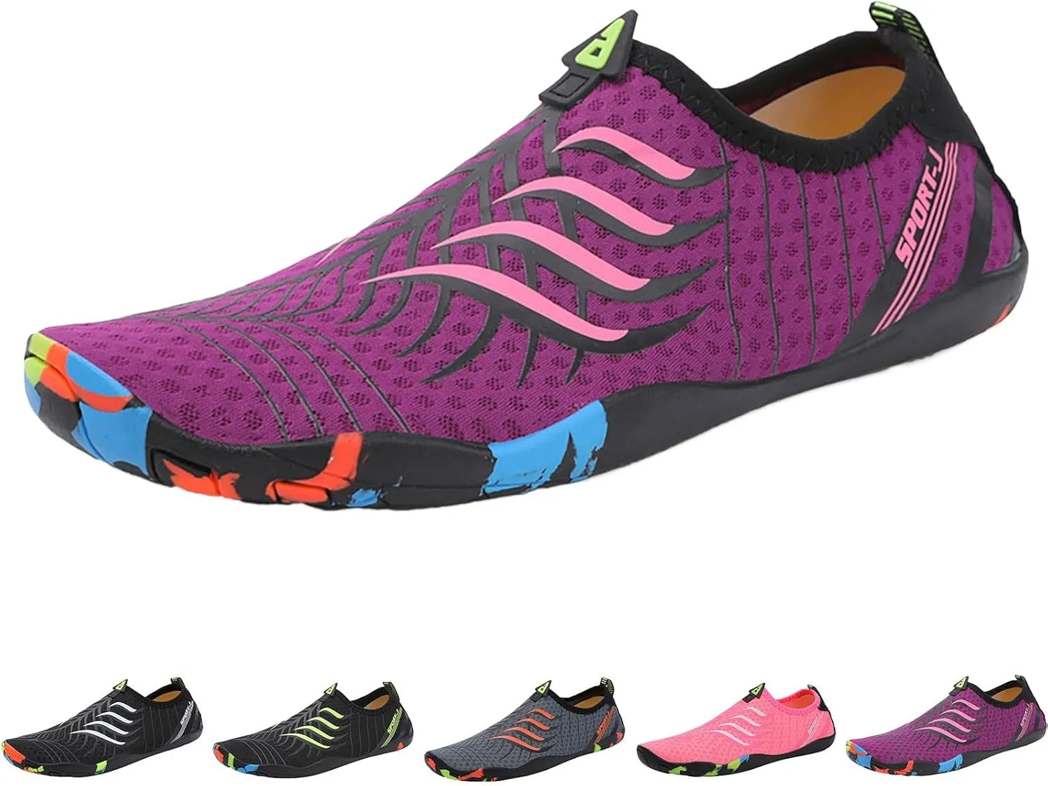 Barefoot Swim Shoes Men Women Quick Dry Aqua Water Shoes Beach Pool Surf Hiking Kayaking Diving Yoga Outdoor Sport Lightweight Design