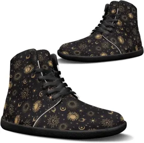 Binienty Unisex Men Women Barefoot Shoes Lace up High Top Minimalist Flat Sneakers Cross-Trainer Footwear