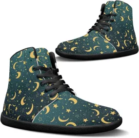 Binienty Unisex Men Women Barefoot Shoes Lace up High Top Minimalist Flat Sneakers Cross-Trainer Footwear