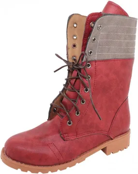 BORAMAX Women's Combat Boots Lace up Ankle Booties Fashion Mid Calf Ankle Booties Winter Warm Snow Boots Motorcycle Boots BORAMAX Women's Combat Boots Lace up Ankle Booties Fashion Mid Calf Ankle Booties Winter Warm Snow Boots Motorcycle Boots