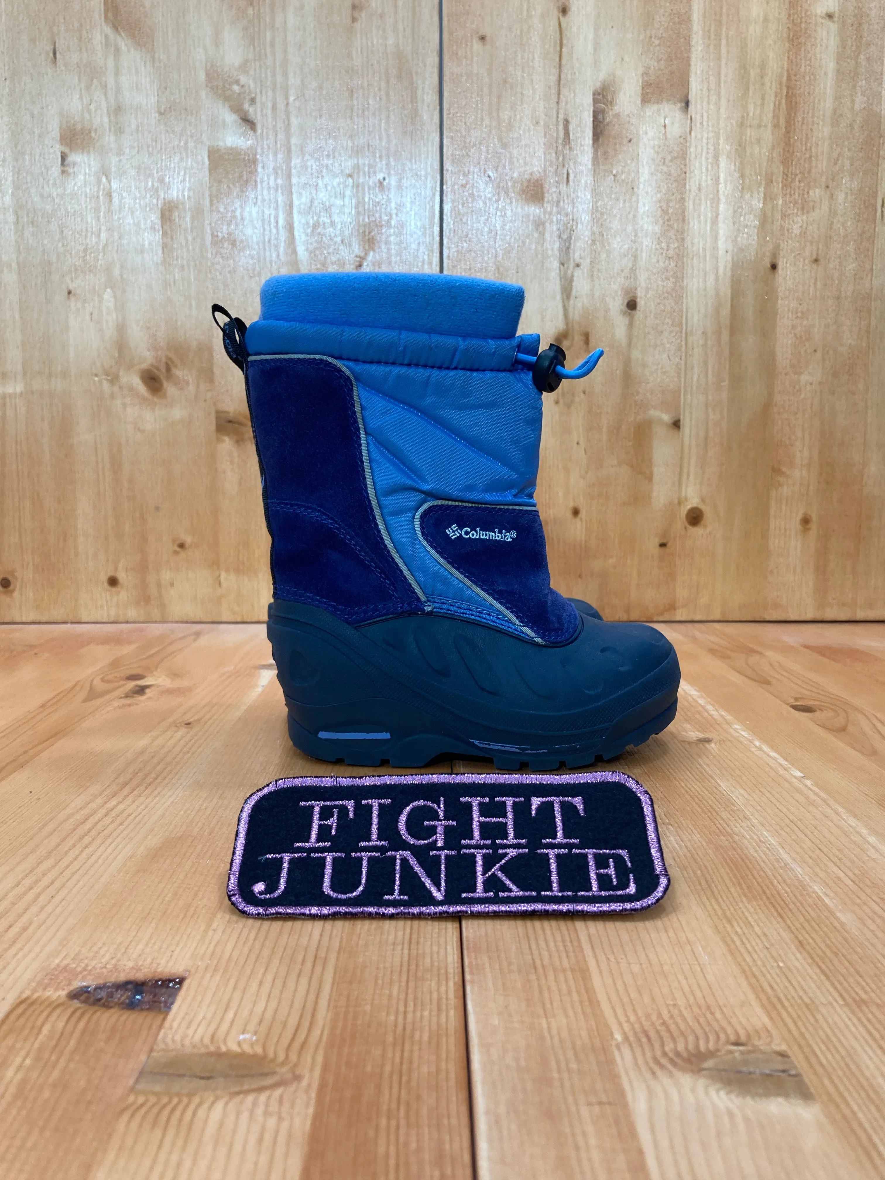 COLUMBIA BUGABARN TOO JR Kids Size 10 Rain Snow Boots Shoes Sneakers Blue & Black