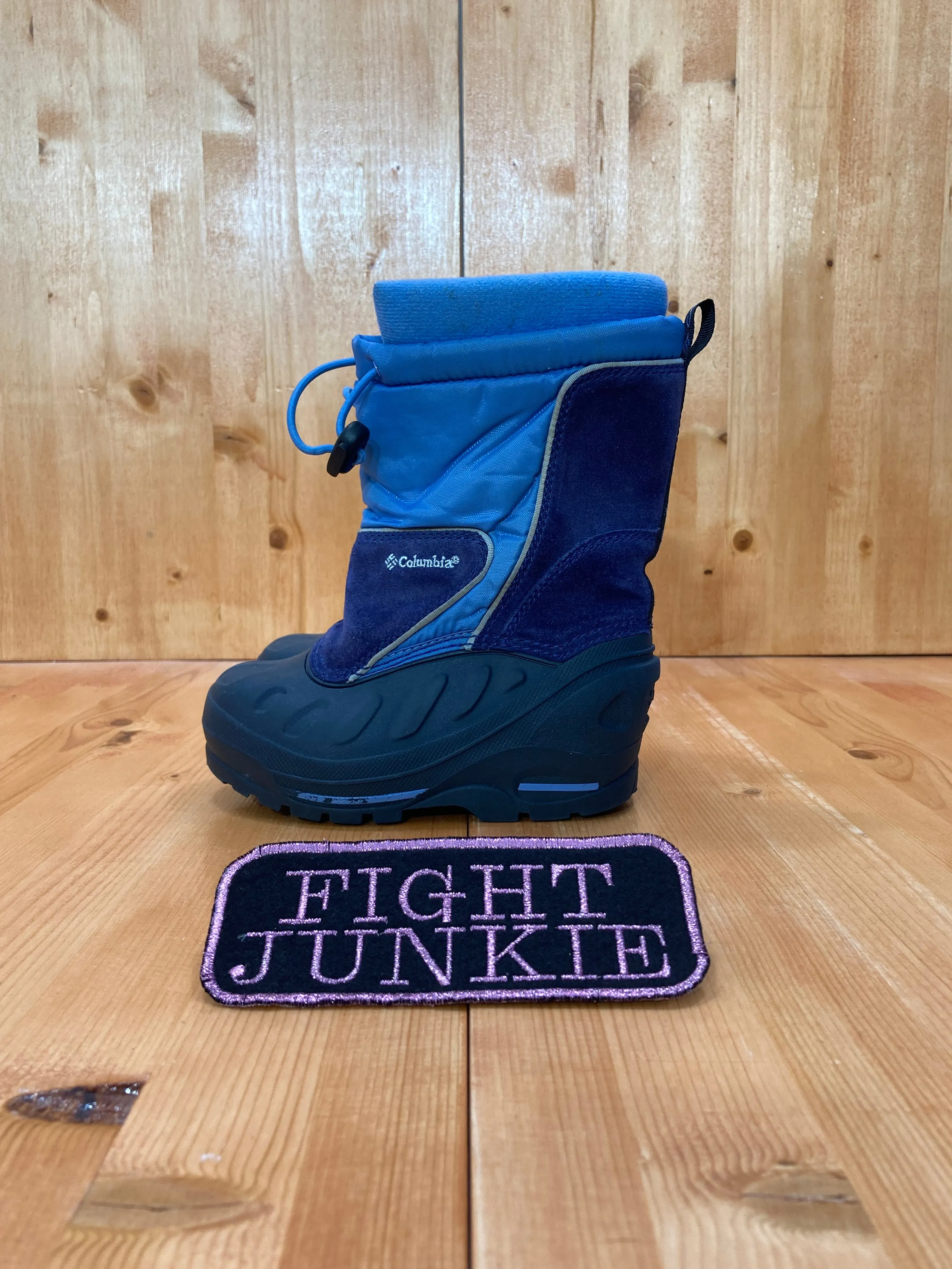 COLUMBIA BUGABARN TOO JR Kids Size 10 Rain Snow Boots Shoes Sneakers Blue & Black