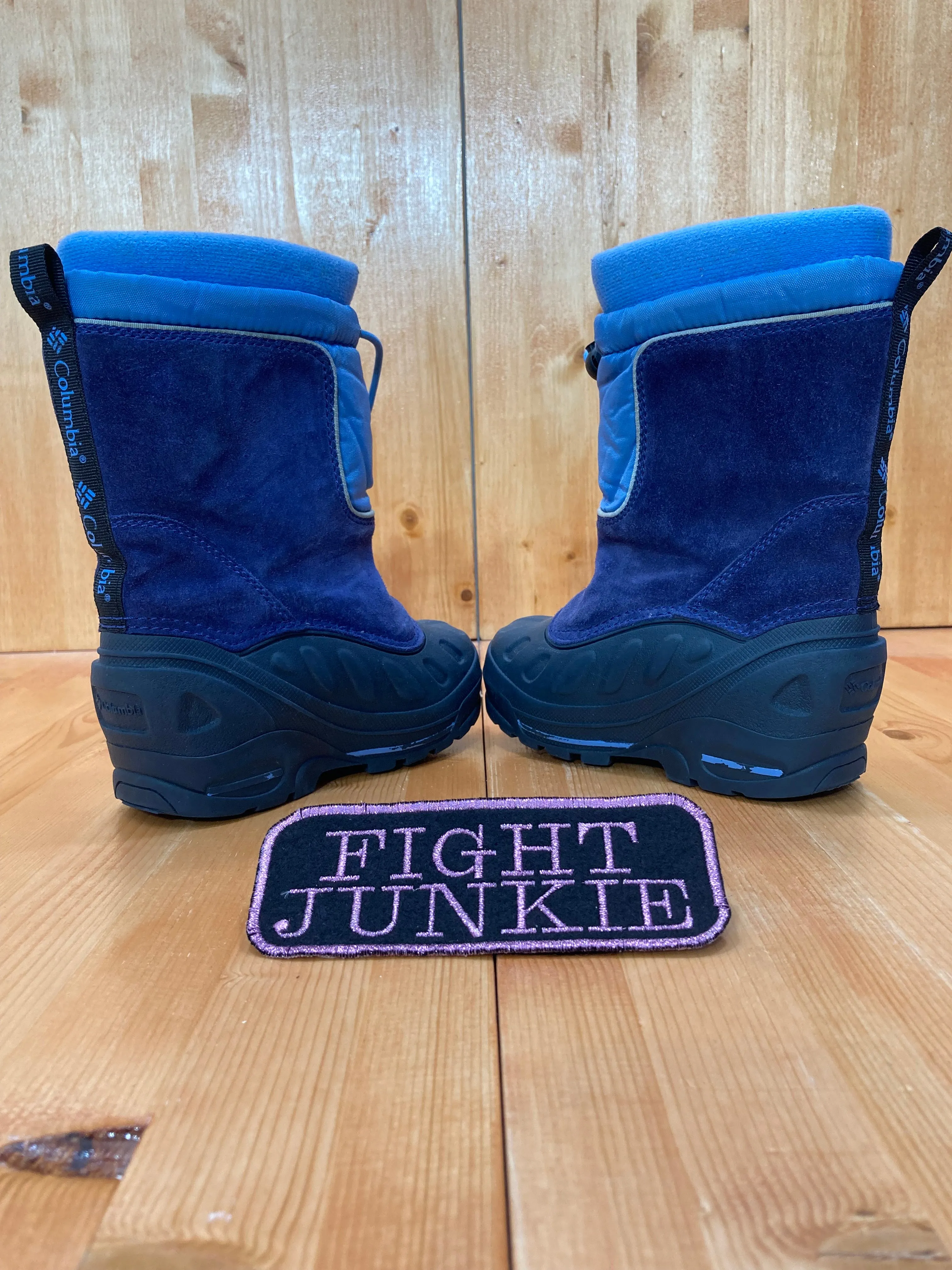 COLUMBIA BUGABARN TOO JR Kids Size 10 Rain Snow Boots Shoes Sneakers Blue & Black
