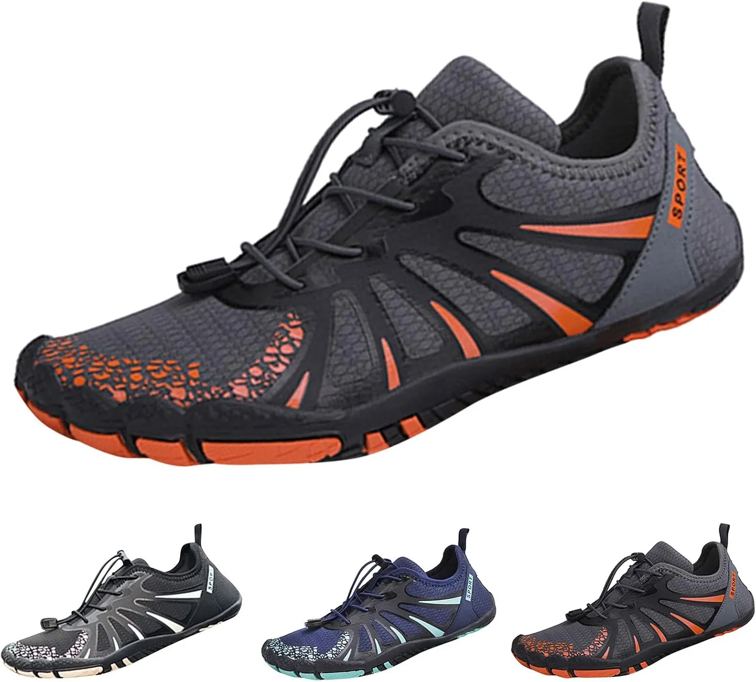 Couple's Water Shoes Quick-Dry Barefoot Beach Shoes for Men Women Wading Diving Swimming Beach Volleyball Non Slip Barefoot Hiking Rock Climbing Shoe Indoor Wrestling Boxing Fitness Footwer