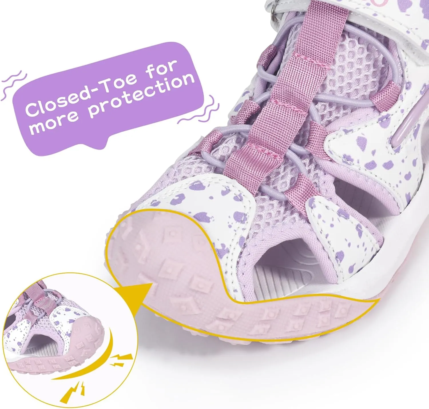 Girls Boys Toddler Sandals Summer Kids Sport Sandals Closed Toe Water Beach Hiking Lightweight Athletic Outdoor