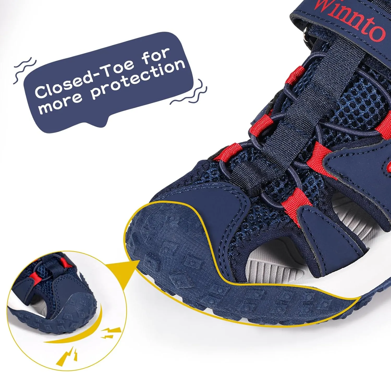 Girls Boys Toddler Sandals Summer Kids Sport Sandals Closed Toe Water Beach Hiking Lightweight Athletic Outdoor