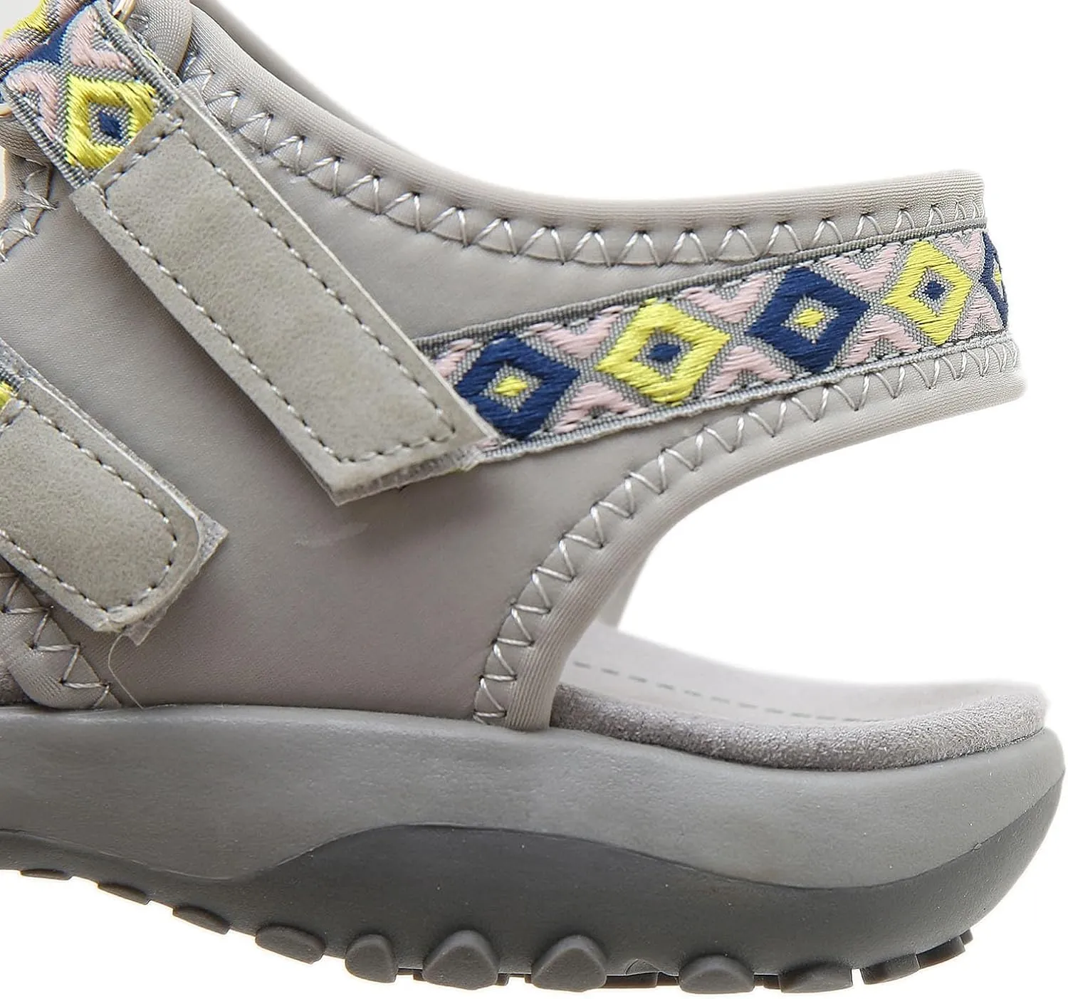 Hiking Sandals Women Waterproof Comfortable Walking Sandal with Adjustable Hook and Loop Strap Summer Beach Outdoor Water Shoes