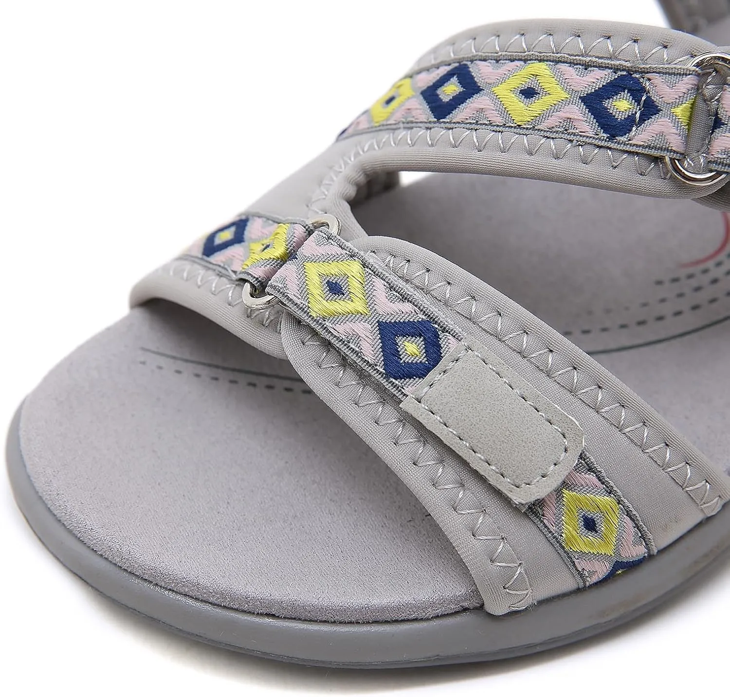 Hiking Sandals Women Waterproof Comfortable Walking Sandal with Adjustable Hook and Loop Strap Summer Beach Outdoor Water Shoes