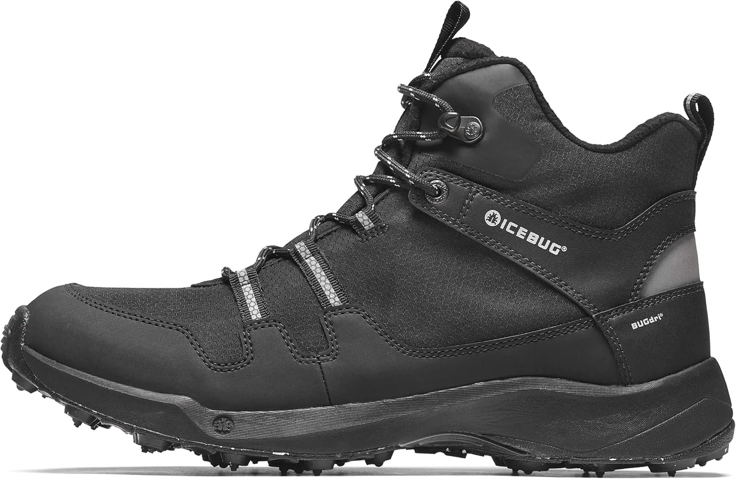 Icebug Mens Stride BUGrip Hiking Boot with Carbide Studded Traction Sole