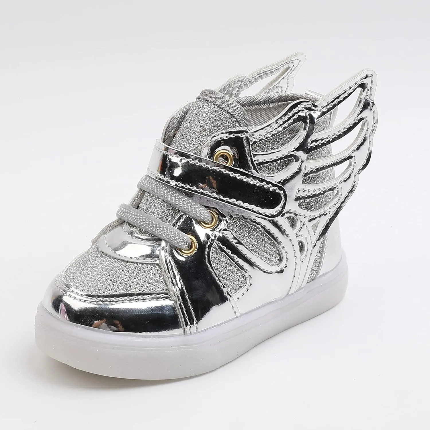 Kids Baby Light Luminous Shoes Boys Girls Glitter Sequins Sport Shoes Breathable Warm LED Light Up Infant Athletic