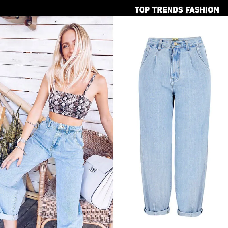 Loose Harem Pants Long High Waisted Jeans Women's Jeans