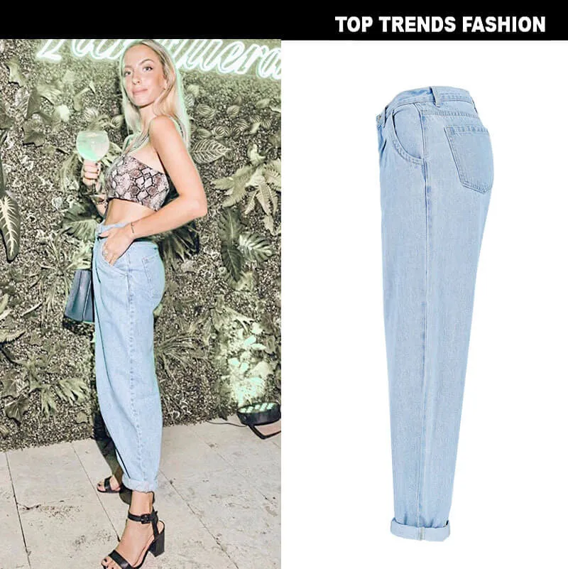 Loose Harem Pants Long High Waisted Jeans Women's Jeans