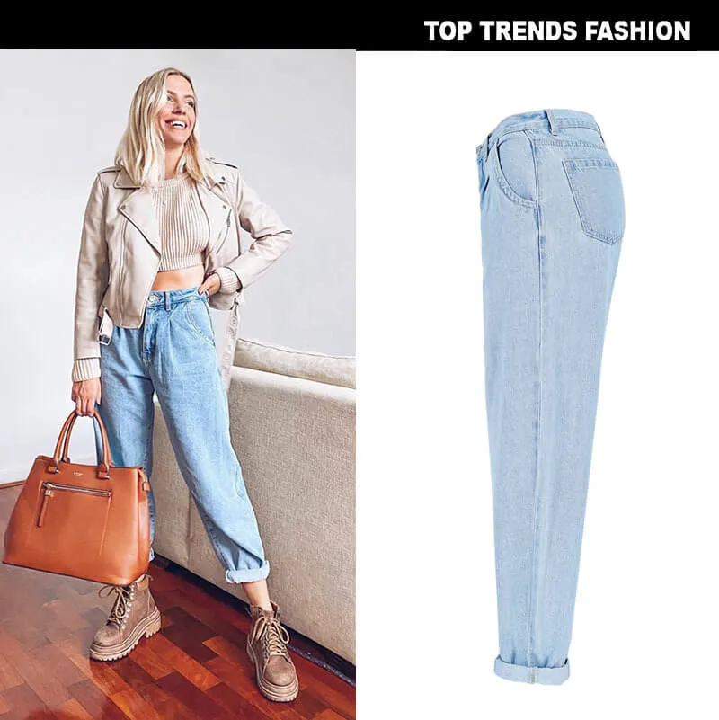 Loose Harem Pants Long High Waisted Jeans Women's Jeans