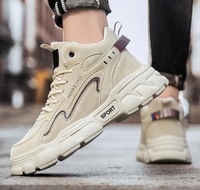 Men's Ankle Boots high-top Sneakers, Skateboarding, Casual Walking Shoes Fashion Sneakers, Sneakers, Cargo Shoes Camping Chukka Boots Hiking Boots