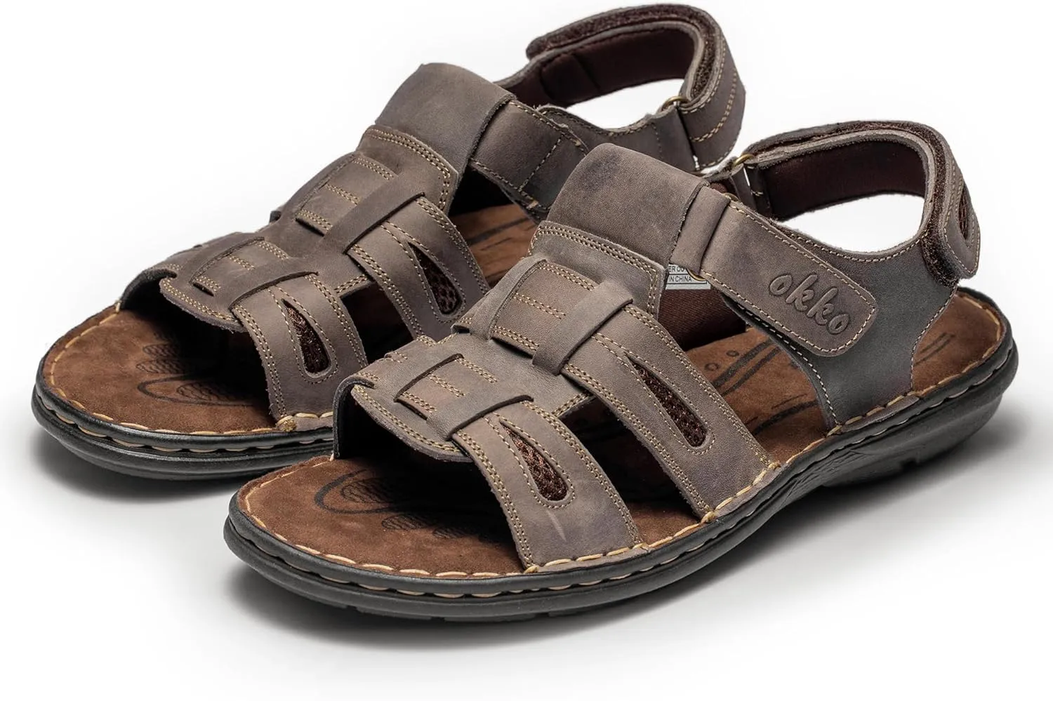 Mens Leather Sandals Athletic Fisherman Sandal Casual Summer Shoes for Men Outdoor