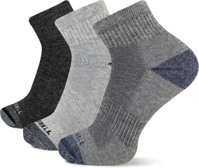 Merrell Unisex-Adult Wool Everyday Hiking Ankle Socks - 3 & 6 Pairs - Cushioned Moisture Wicking
