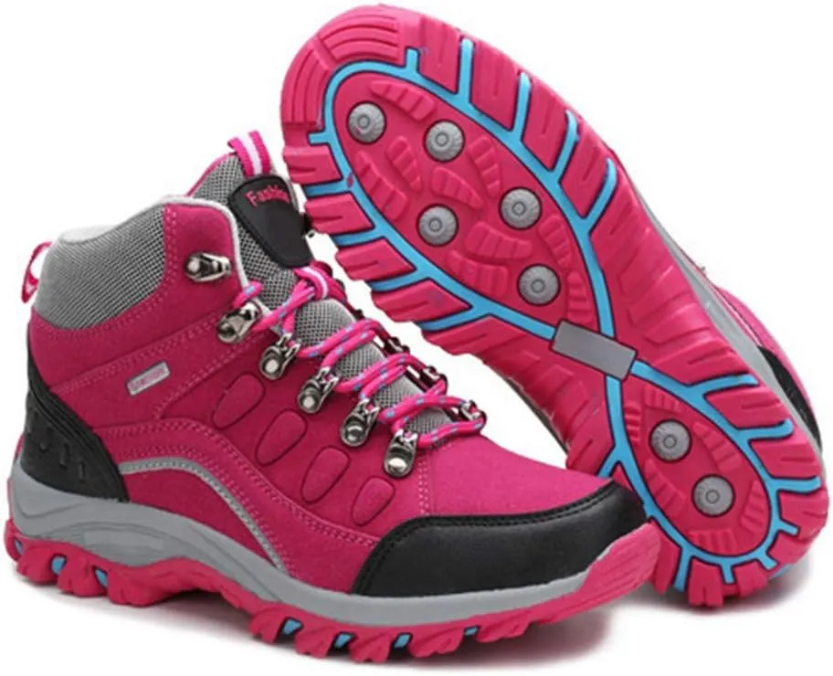 MIOKE Women's Casual Hiking Boots Running Trail Hiker Waterproof Non-Slip Outdoor High-top Climbing Shoes
