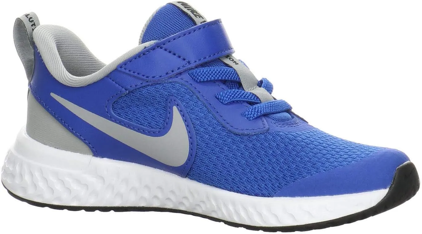 Nike Boy's Revolution 5 (Little Kid) Game Royal/Light Smoke Grey/White