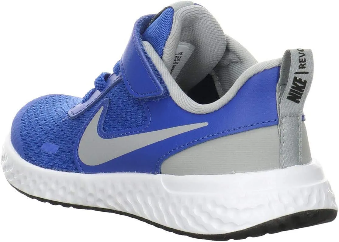 Nike Boy's Revolution 5 (Little Kid) Game Royal/Light Smoke Grey/White
