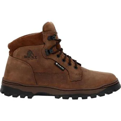 Rocky Men's Outback 6" Round Toe Waterproof Outdoor Hiking Boot - Brown - RKS0683