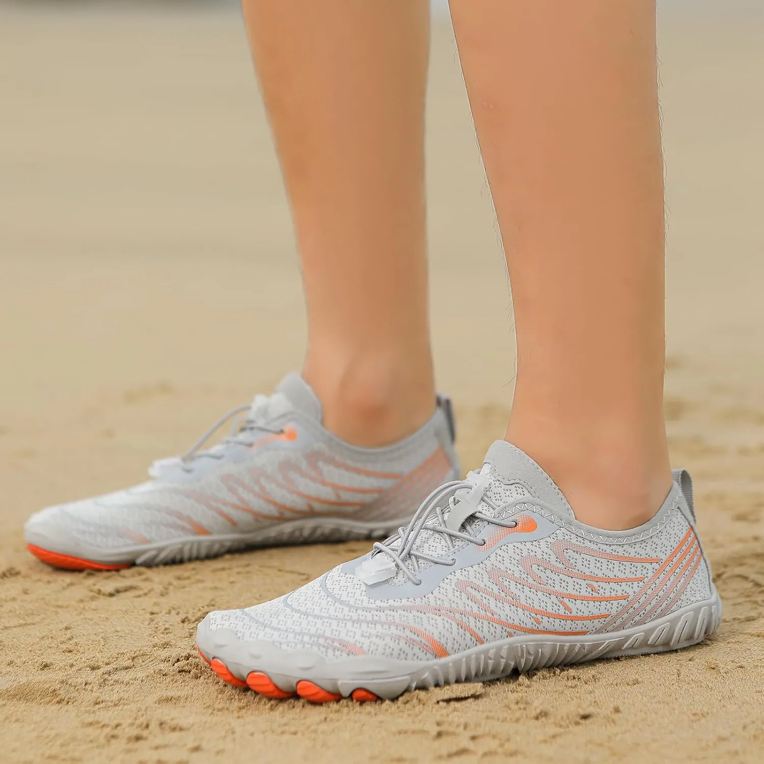 Summer Barefoot Shoes Women Comfortable Grounding Shoes with Copper Barefoot Shoe Quick Dry Breathable Non-Slip Athletic Footwear Soft Athletic Hiking Water Sports Sneaker