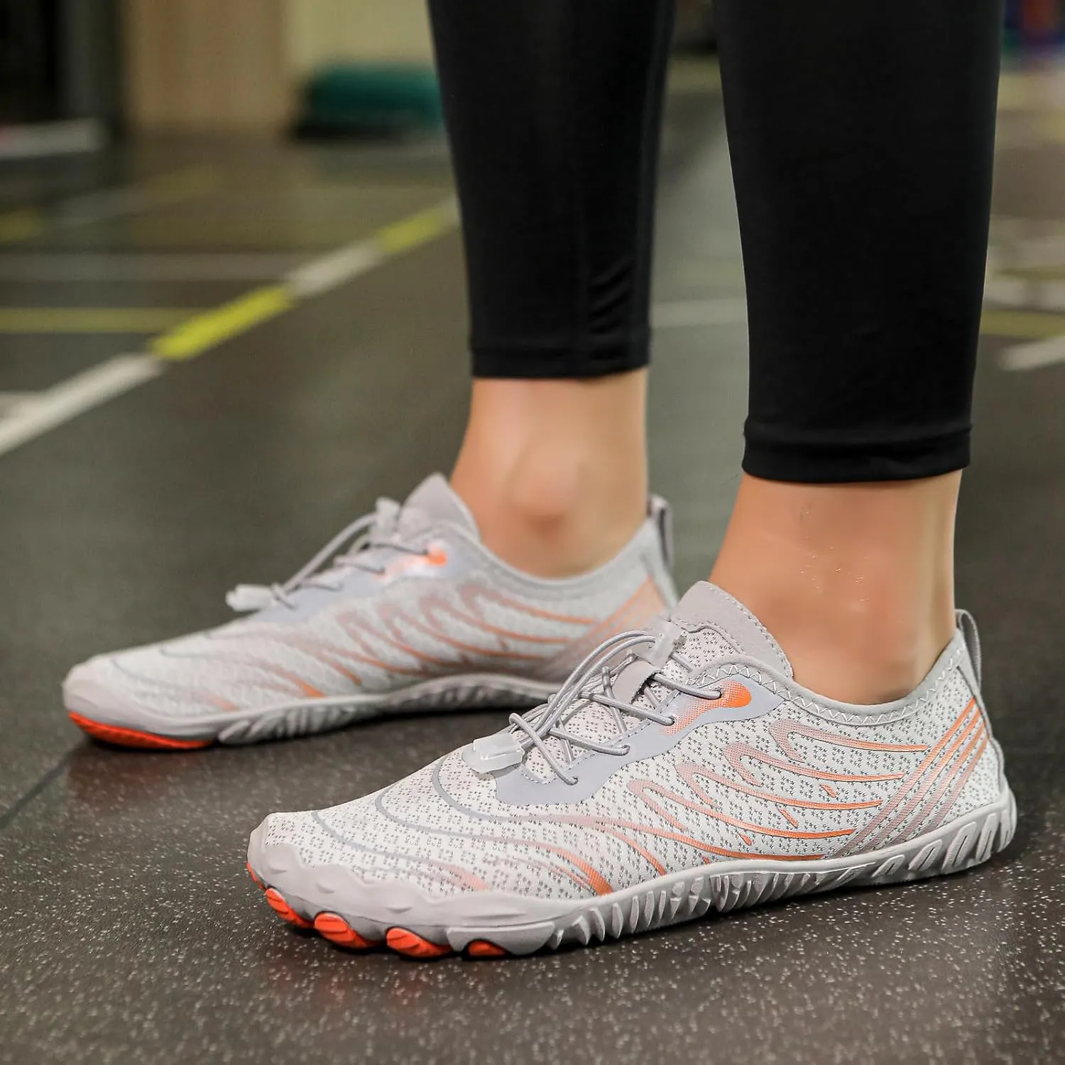 Summer Barefoot Shoes Women Comfortable Grounding Shoes with Copper Barefoot Shoe Quick Dry Breathable Non-Slip Athletic Footwear Soft Athletic Hiking Water Sports Sneaker