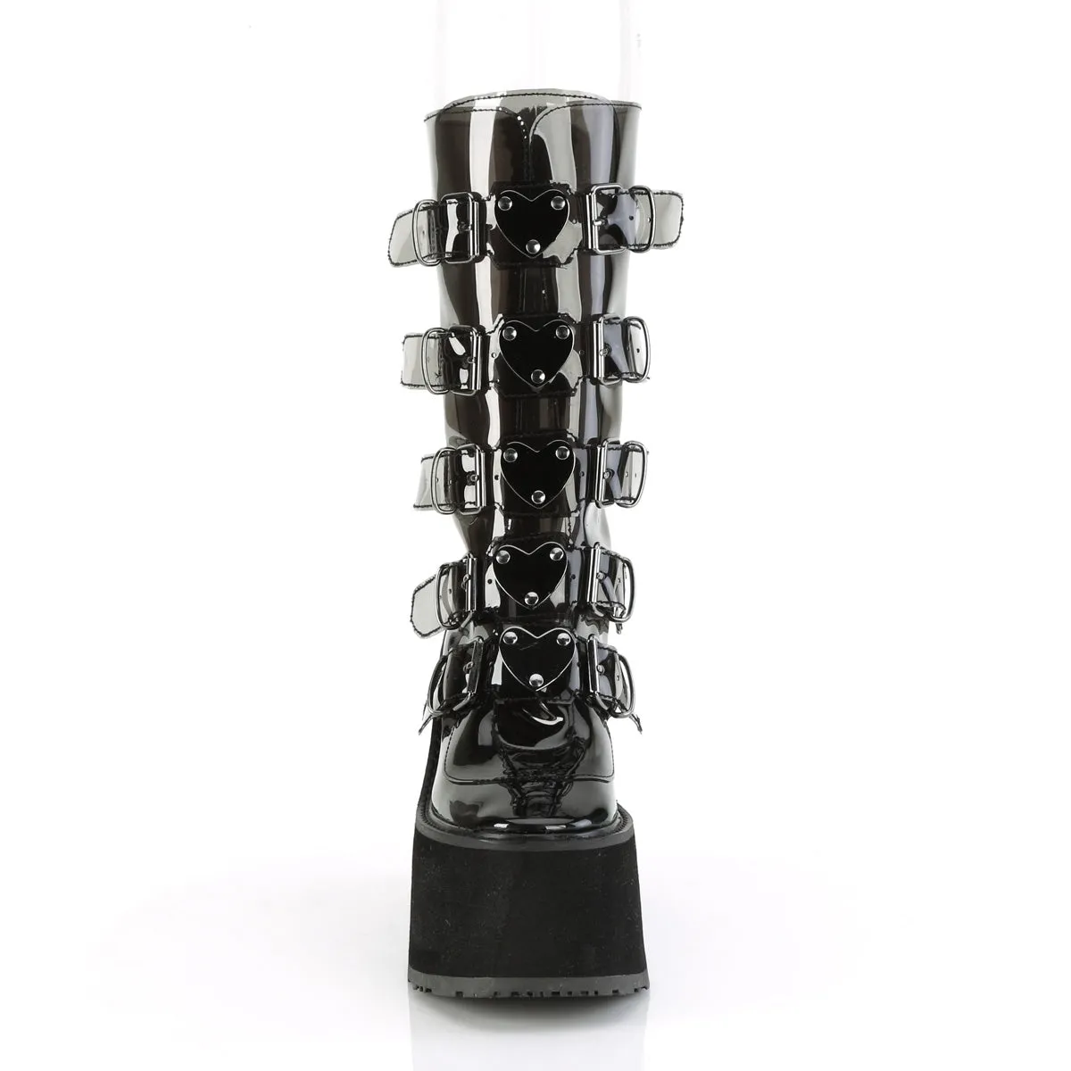 SWING-230C DemoniaCult Smoke Sexy Women's Mid-Calf & Knee High Boots (Alternative Footwear)