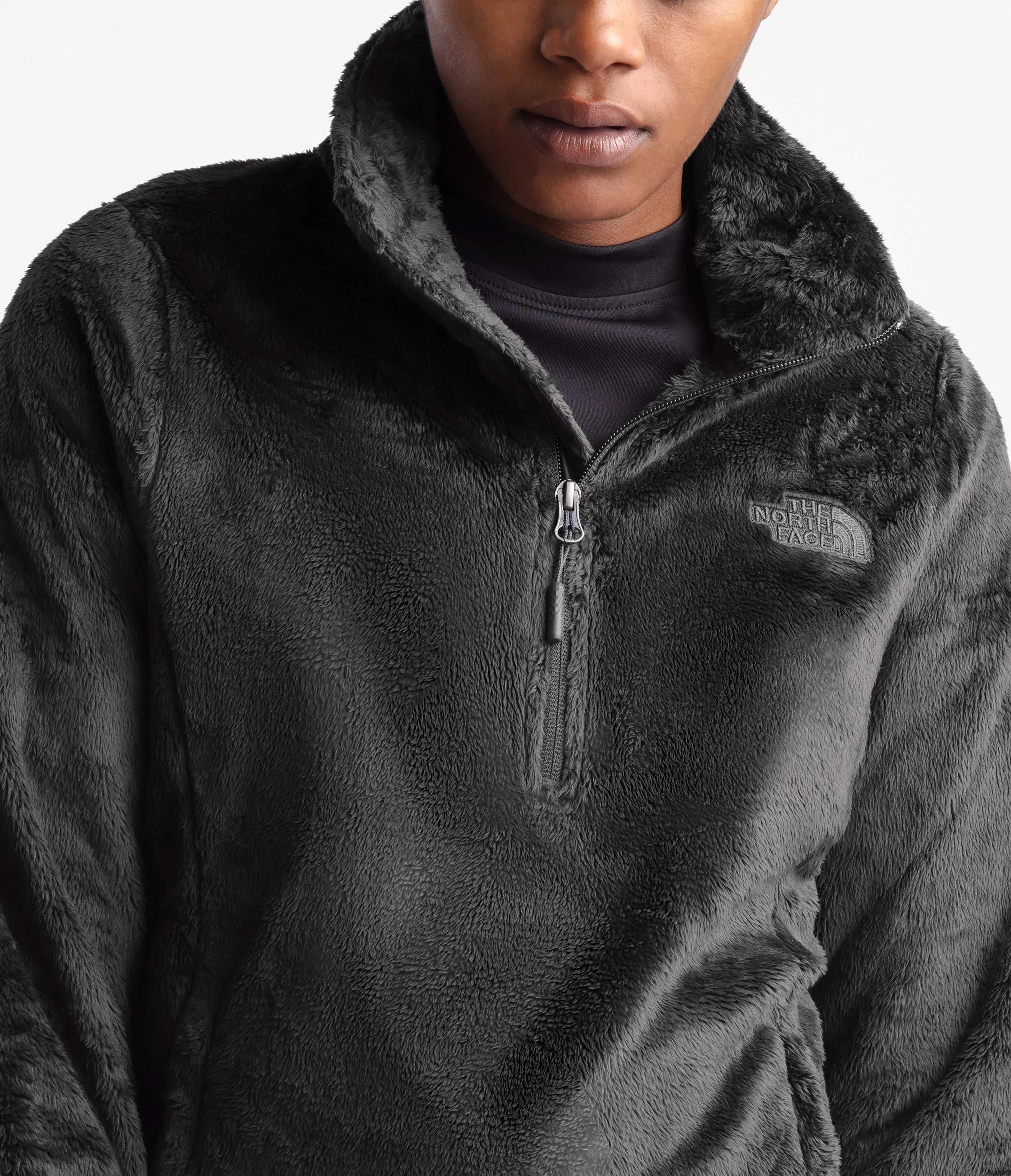 The North Face Women's Osito 1/4 Zip Pullover, Asphalt Grey, L