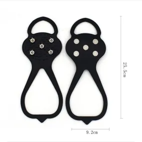 Universal Non-Slip Gripper Snow Grips, Durable Ice Traction Cleats for Shoes, Anti-Slip Silicone Gripper Spikes for Climbing, Walking, Hiking