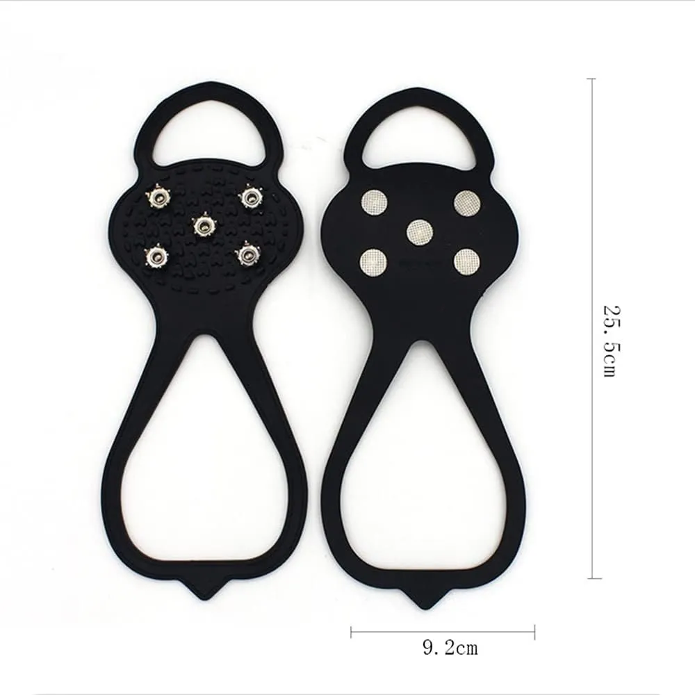 Universal Non-Slip Gripper Snow Grips, Durable Ice Traction Cleats for Shoes, Anti-Slip Silicone Gripper Spikes for Climbing, Walking, Hiking