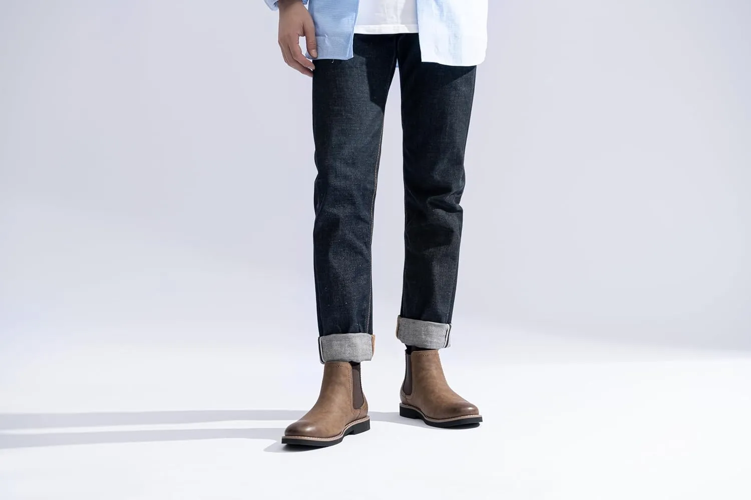 Vostey Chelsea Boots Men Casual Dress Boots Black Ankle Classic Slip on Boots for Men