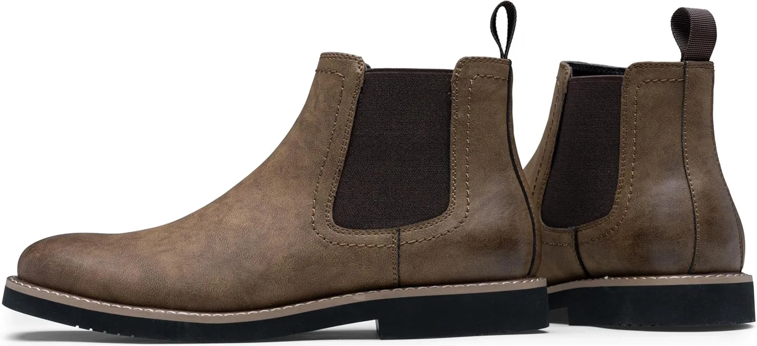 Vostey Chelsea Boots Men Casual Dress Boots Black Ankle Classic Slip on Boots for Men
