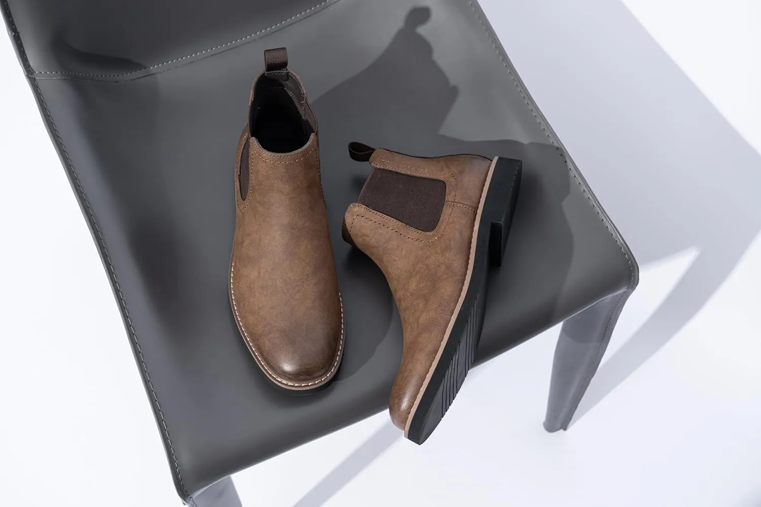 Vostey Chelsea Boots Men Casual Dress Boots Black Ankle Classic Slip on Boots for Men