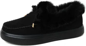 Winter Boots For Women 2024 Warm Fur Lined Snow Ankle Boots Outdoor Short Booties Fashion Slip On Loafers Shoes
