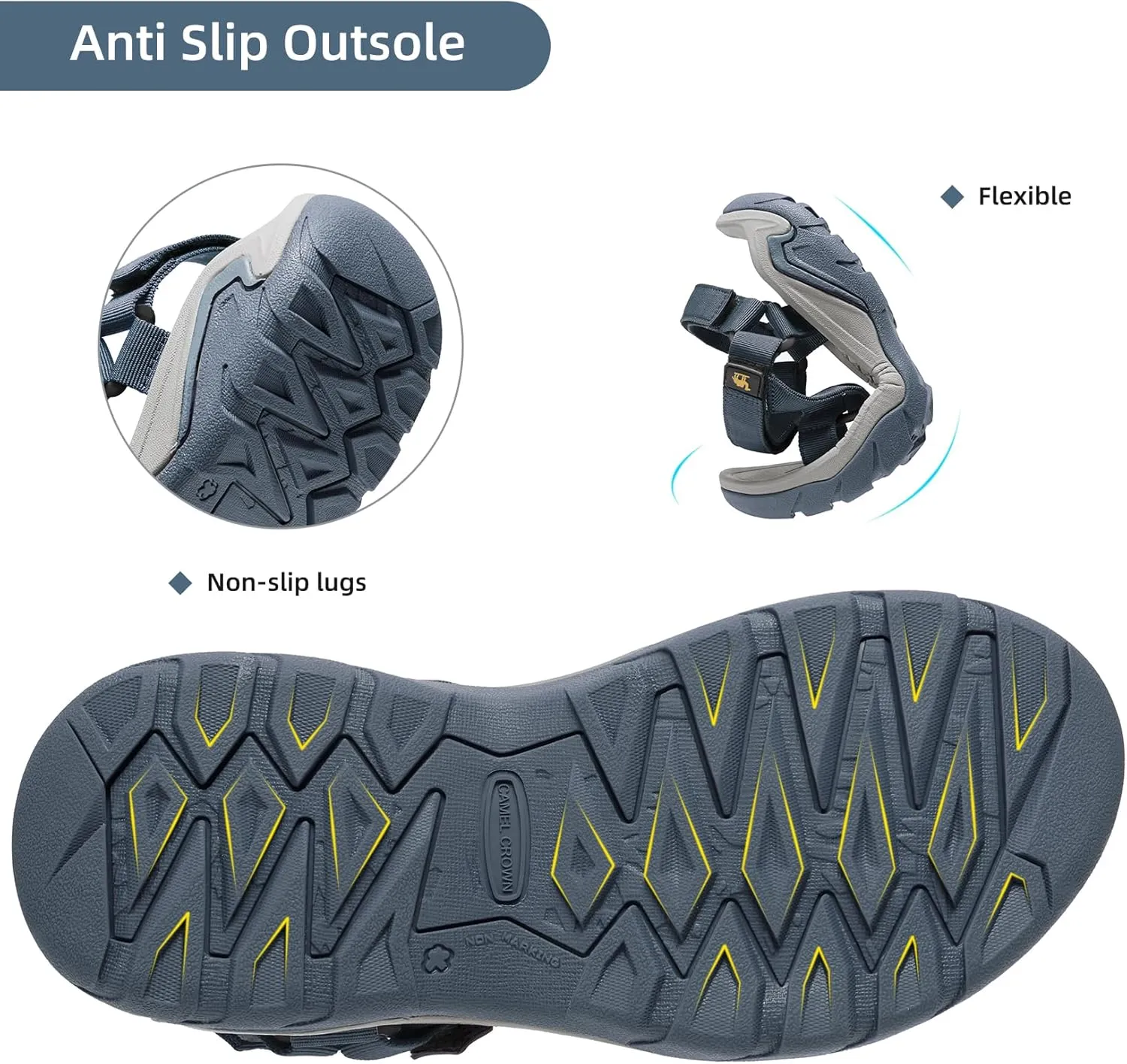 Women Athletic Sandal Fashion Casual Flat Beach Water Shoe for Outdoor Sport Walking Hiking